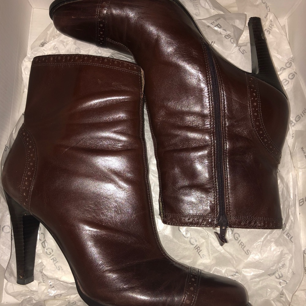 BCBG Dark Brown Booties